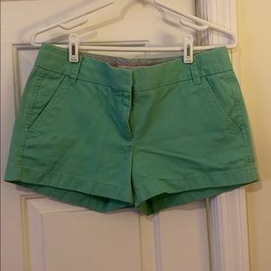 Size 4 j crew green shorts